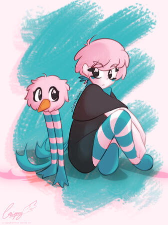 Attack for Artfight 2026 — Character is QQ by MrNumeral
