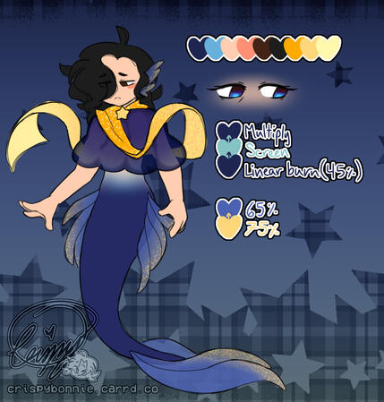 Reference sheet for one of my OCs, Sorrow