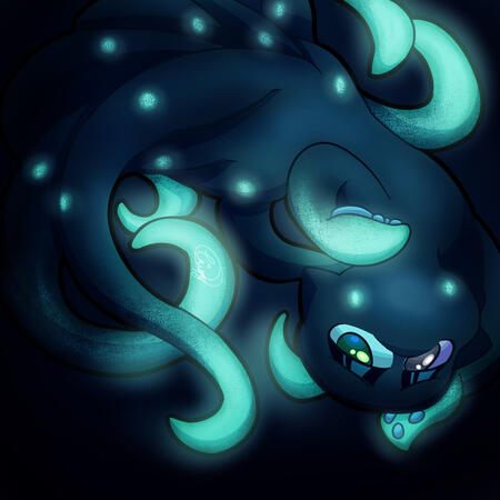 Sarvente the Night Squid by hunter, made for Artfight 2022