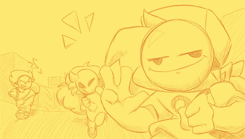 Menu background for a discarded Friday Night Funkin’ mod called FNF:THE HEIST